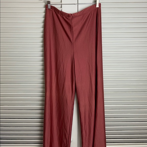 MD Soft Wine Polyester Nylon Sheer 70s pant slacks - Picture 3 of 6
